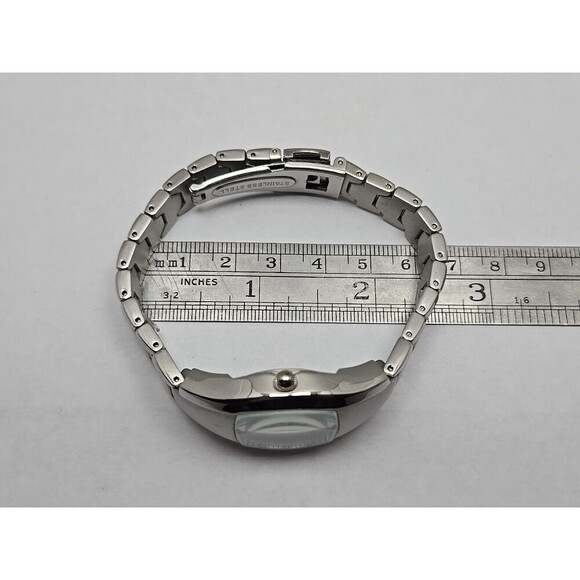 Tomax IBM Womens Quartz Watch Silvertone Tonneau White Dial Bracelet New Battery - Picture 11 of 11